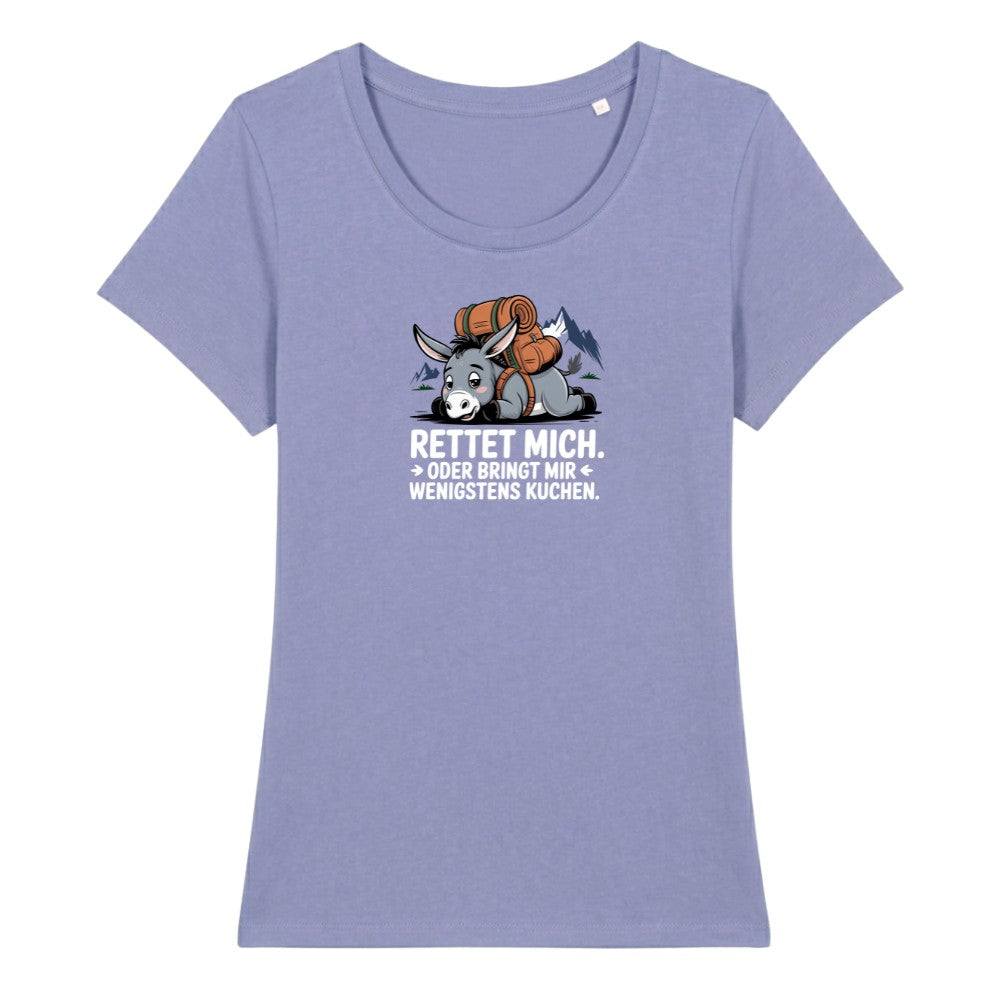 Rettet mich Esel Frauenshirt in Lavendel, Kraxelgaudi