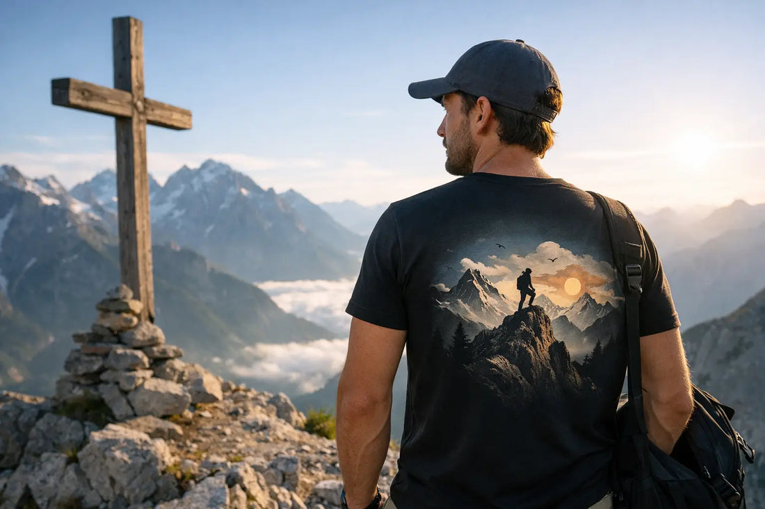 T Shirt für Gipfelmomente mit Aussage