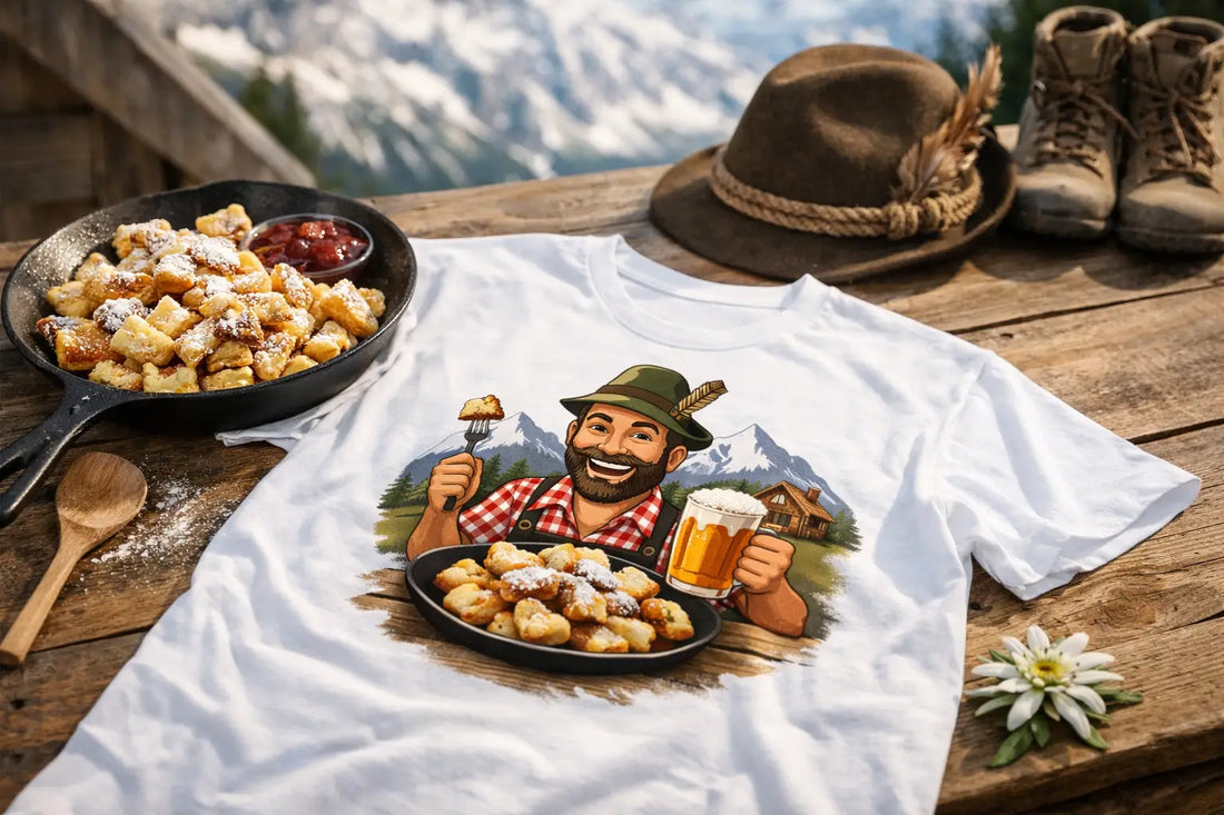 Kaiserschmarrn T Shirt mit Hüttenhumor