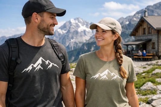 Unisex Berg T Shirt für Gipfel und Hütte