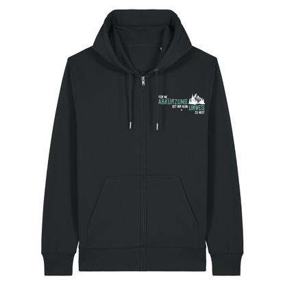 Abkürzung Zipper Hoodie Schwarz Front