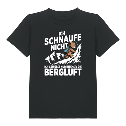 Bergluft Kinder T-Shirt Schwarz Front