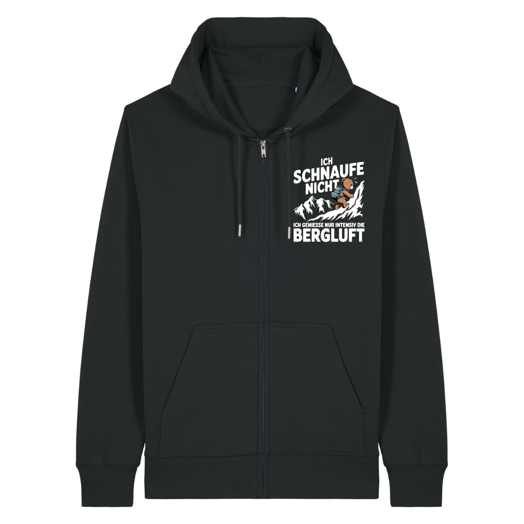 Bergluft Zipper Hoodie Schwarz Front