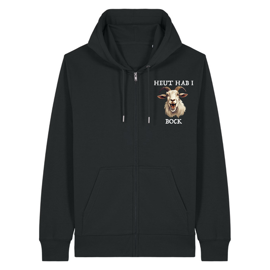 Bock Zipper Hoodie Schwarz Front