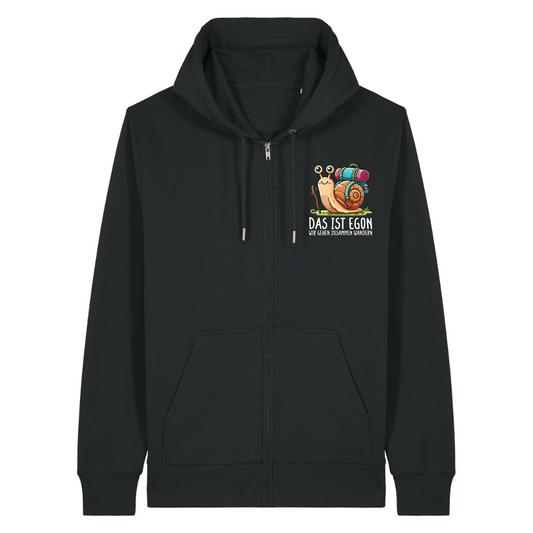 EGON Zipper Hoodie Schwarz Front