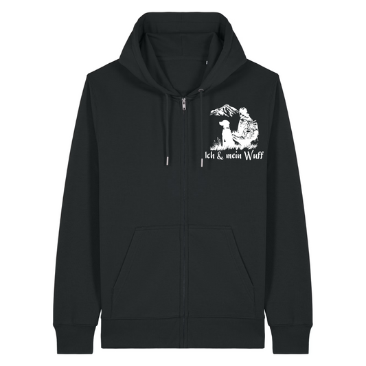 Ich & Mein Wuff Zipper Hoodie Schwarz Front