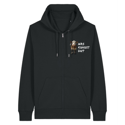 Kuhgst Du Zipper Hoodie Schwarz Front