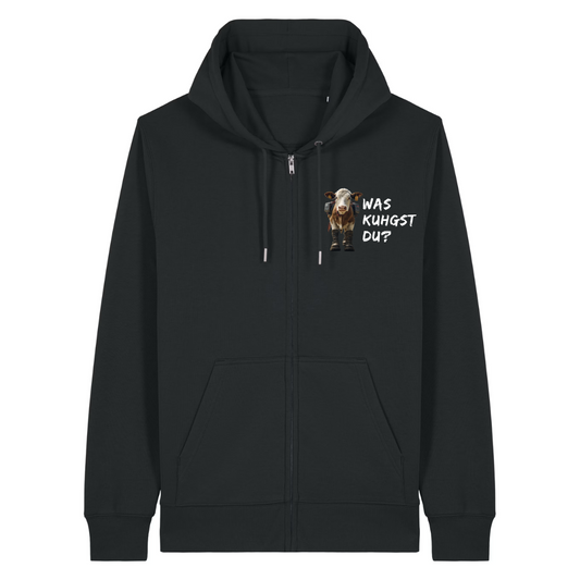 Kuhgst Du Zipper Hoodie Schwarz Front