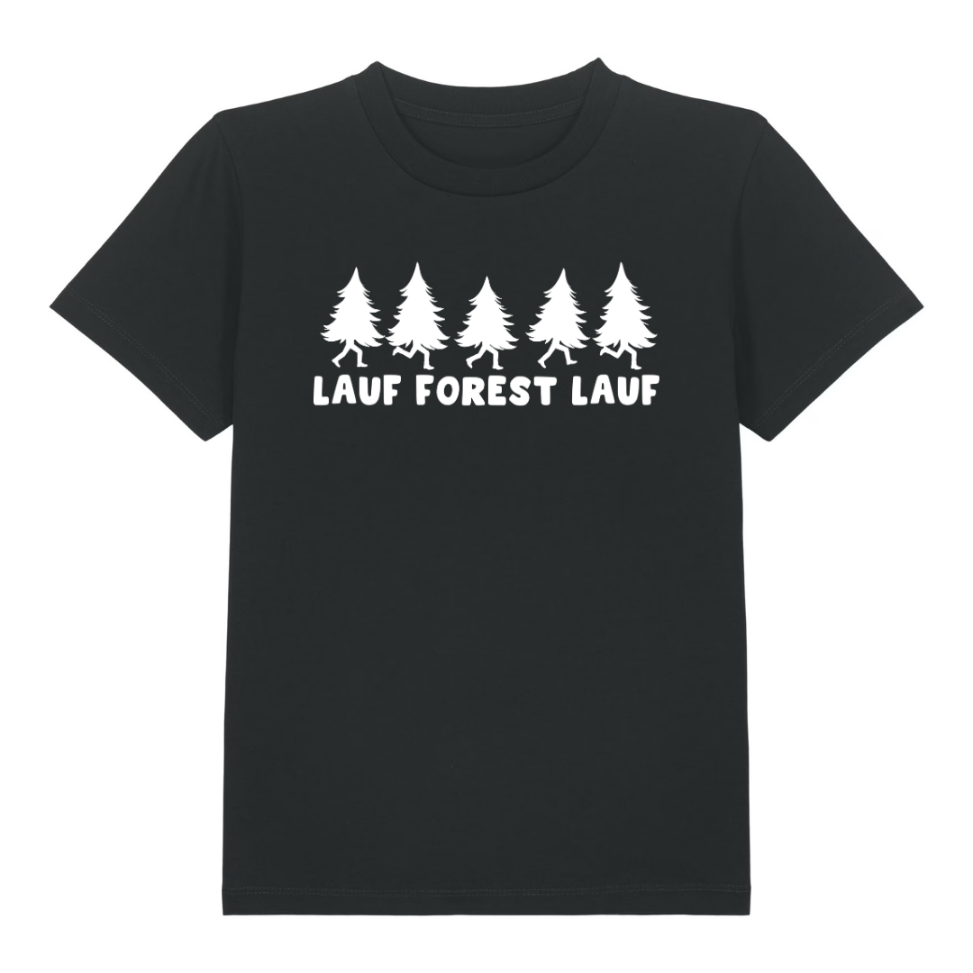 Lauf Forest Kinder T-Shirt Schwarz Front