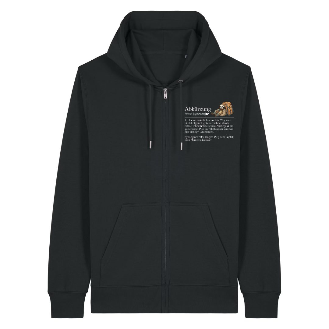 Meine Abkürzung Zipper Hoodie Schwarz Front