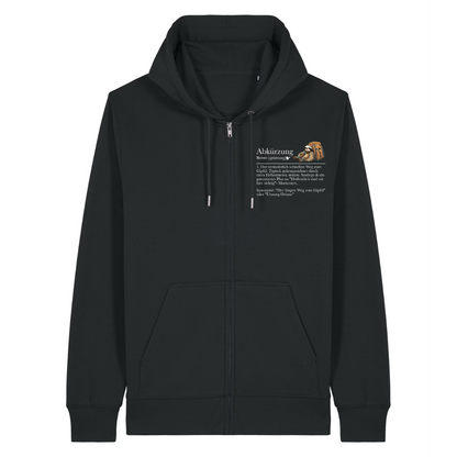 Meine Abkürzung Zipper Hoodie Schwarz Front