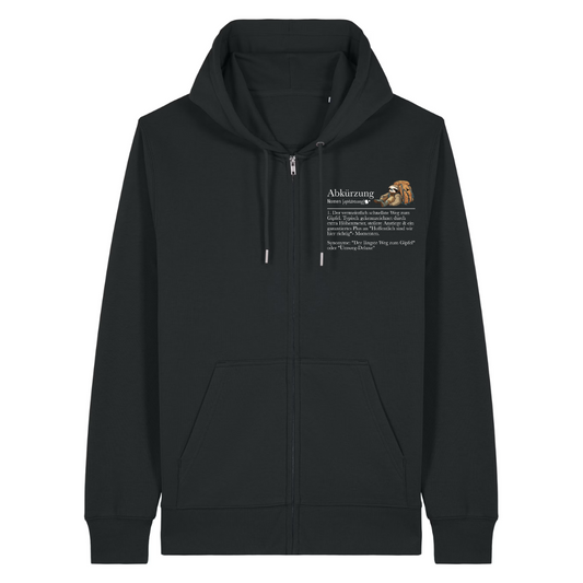 Meine Abkürzung Zipper Hoodie Schwarz Front