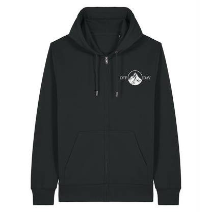 Off Day Zipper Hoodie Schwarz Front