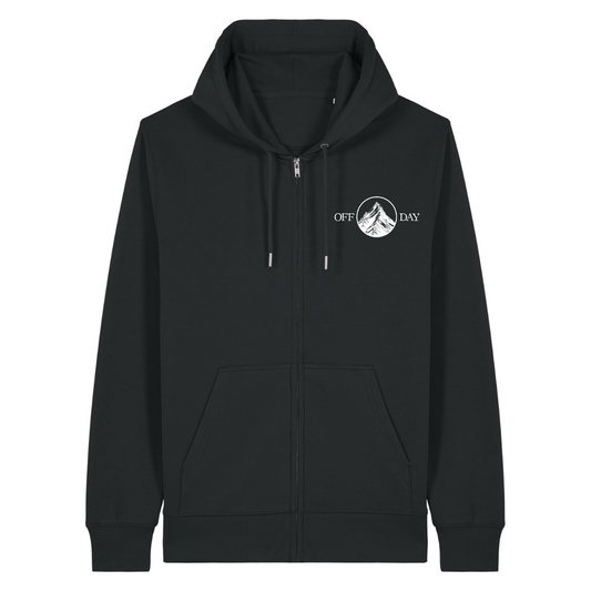 Off Day Zipper Hoodie Schwarz Front