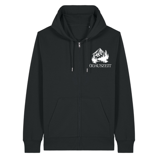 Rauszeit Zipper Hoodie Schwarz Front