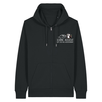 Schöne Aussicht Zipper Hoodie Schwarz Front