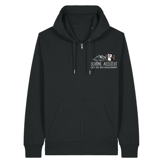 Schöne Aussicht Zipper Hoodie Schwarz Front