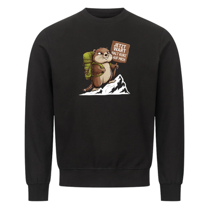 Warte Kurz Sweatshirt Schwarz Front