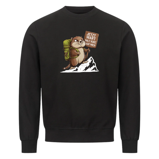 Warte Kurz Sweatshirt Schwarz Front