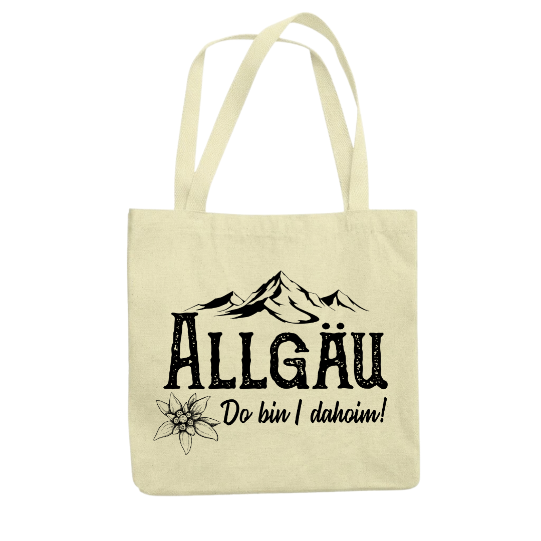 Tragetasche beige – Allgäu Do bin i dahoim