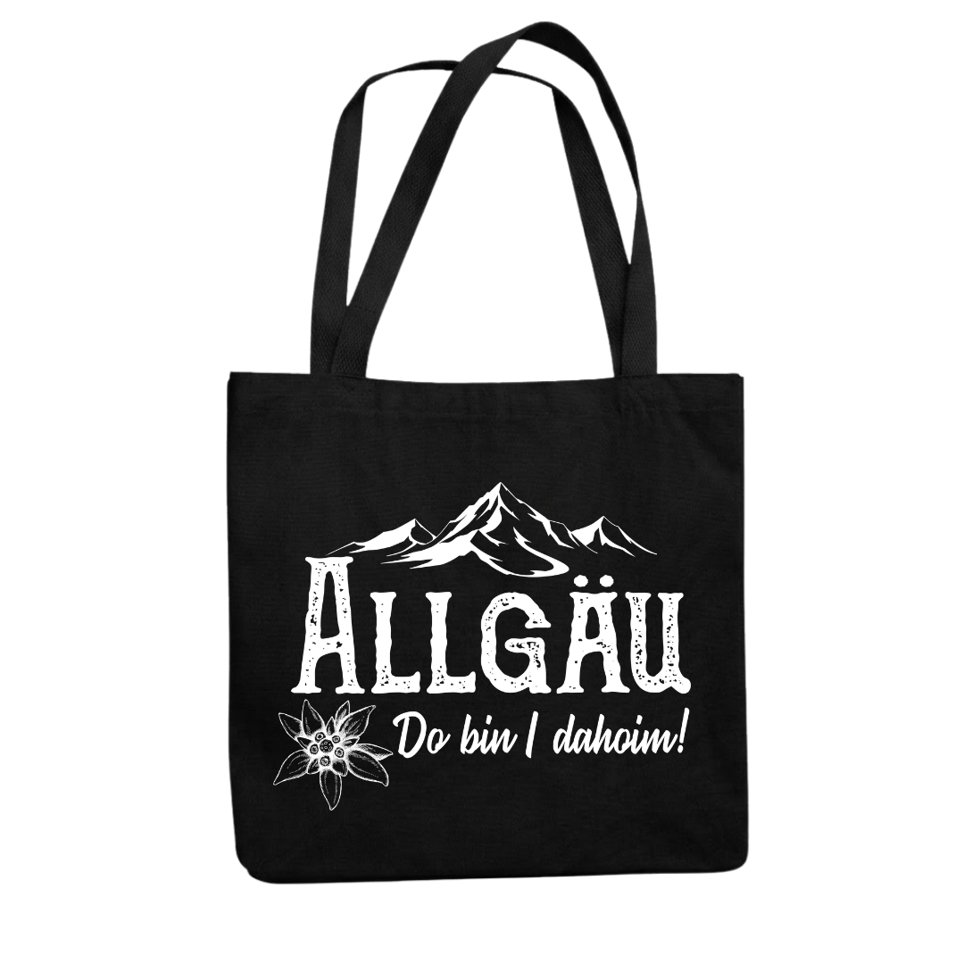 Tragetasche schwarz – Allgäu Do bin i dahoim