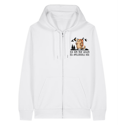 Apfelstrudel Zipper Hoodie Weiß Front