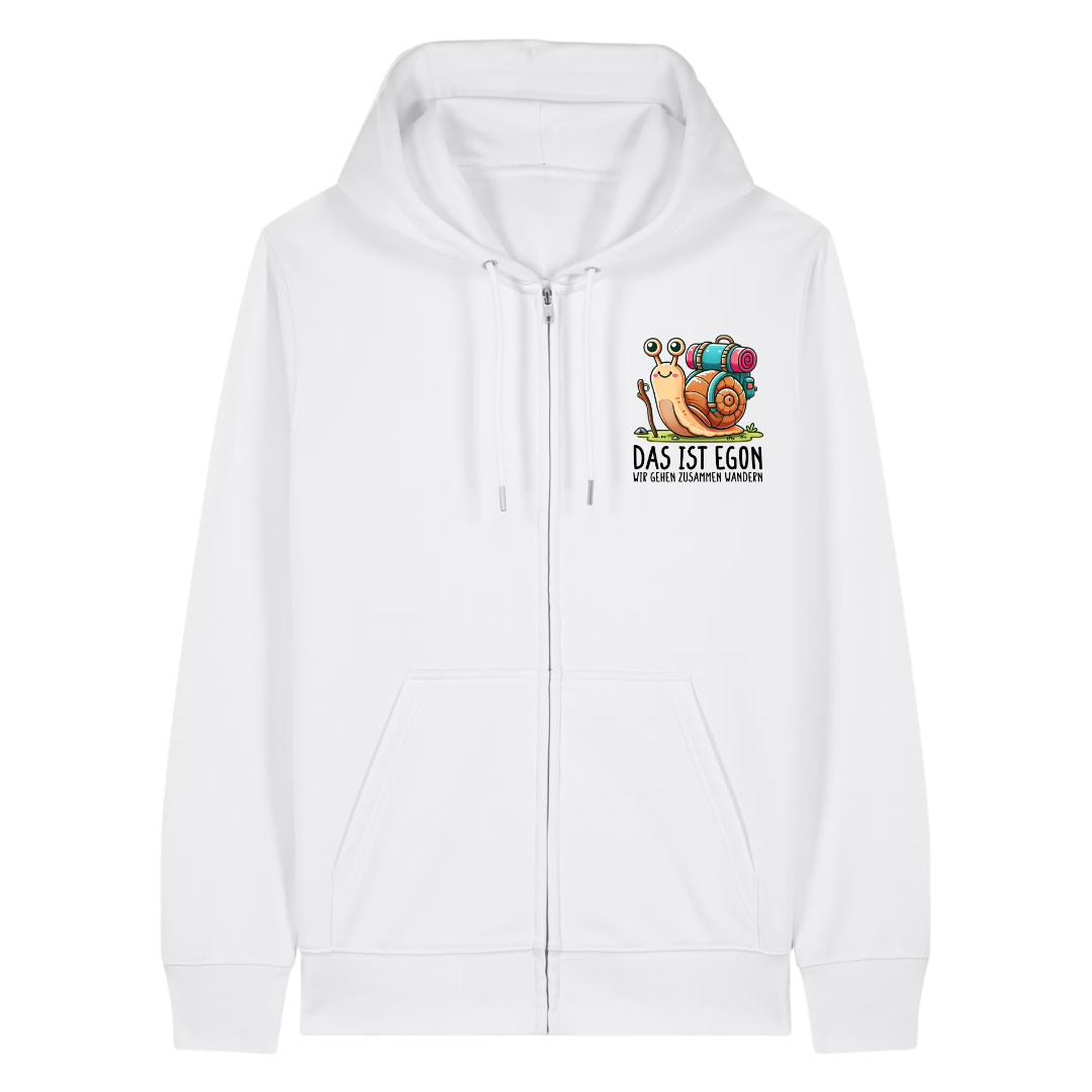 EGON Zipper Hoodie Weiß Front