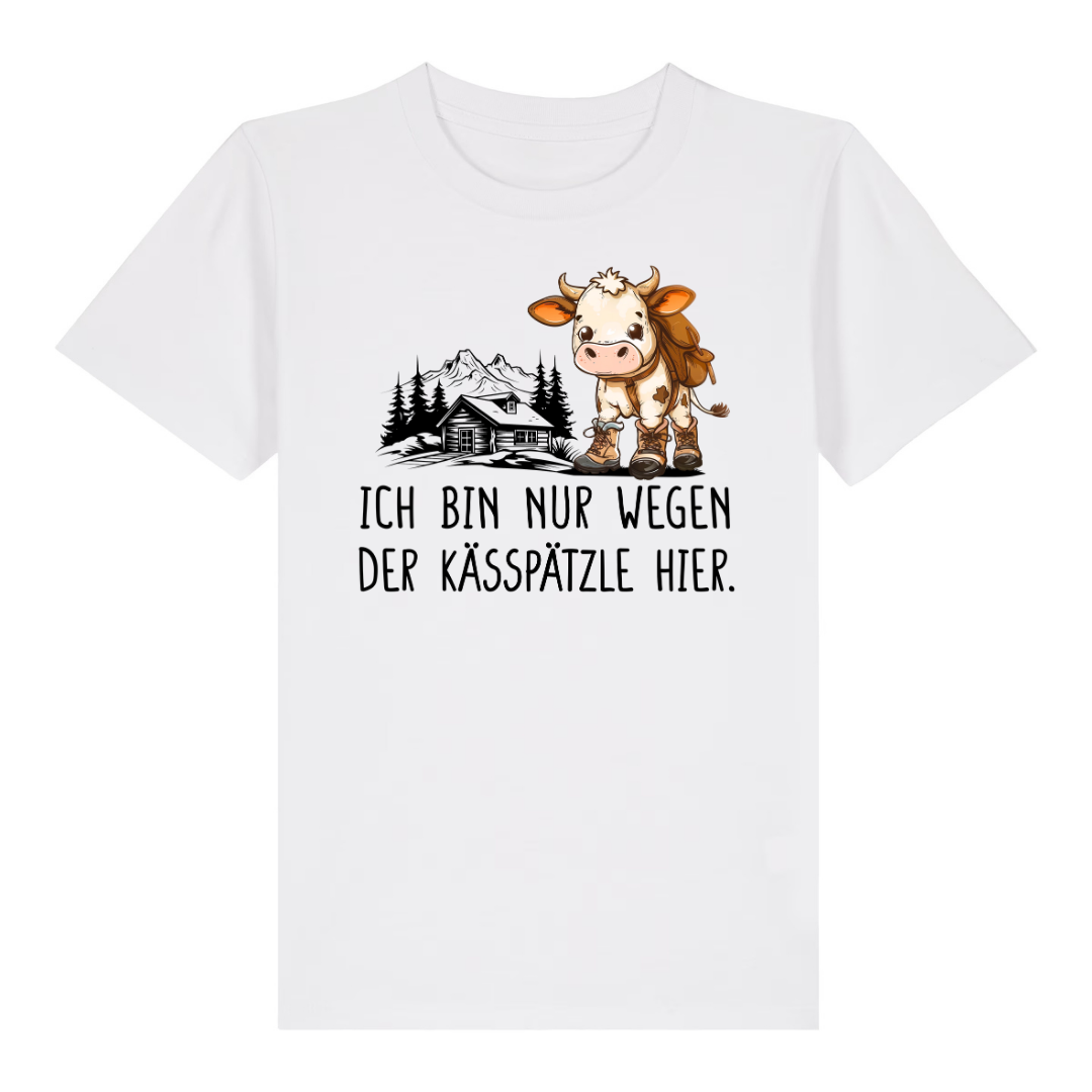 Kässpätzle Kinder T-Shirt Weiß Front