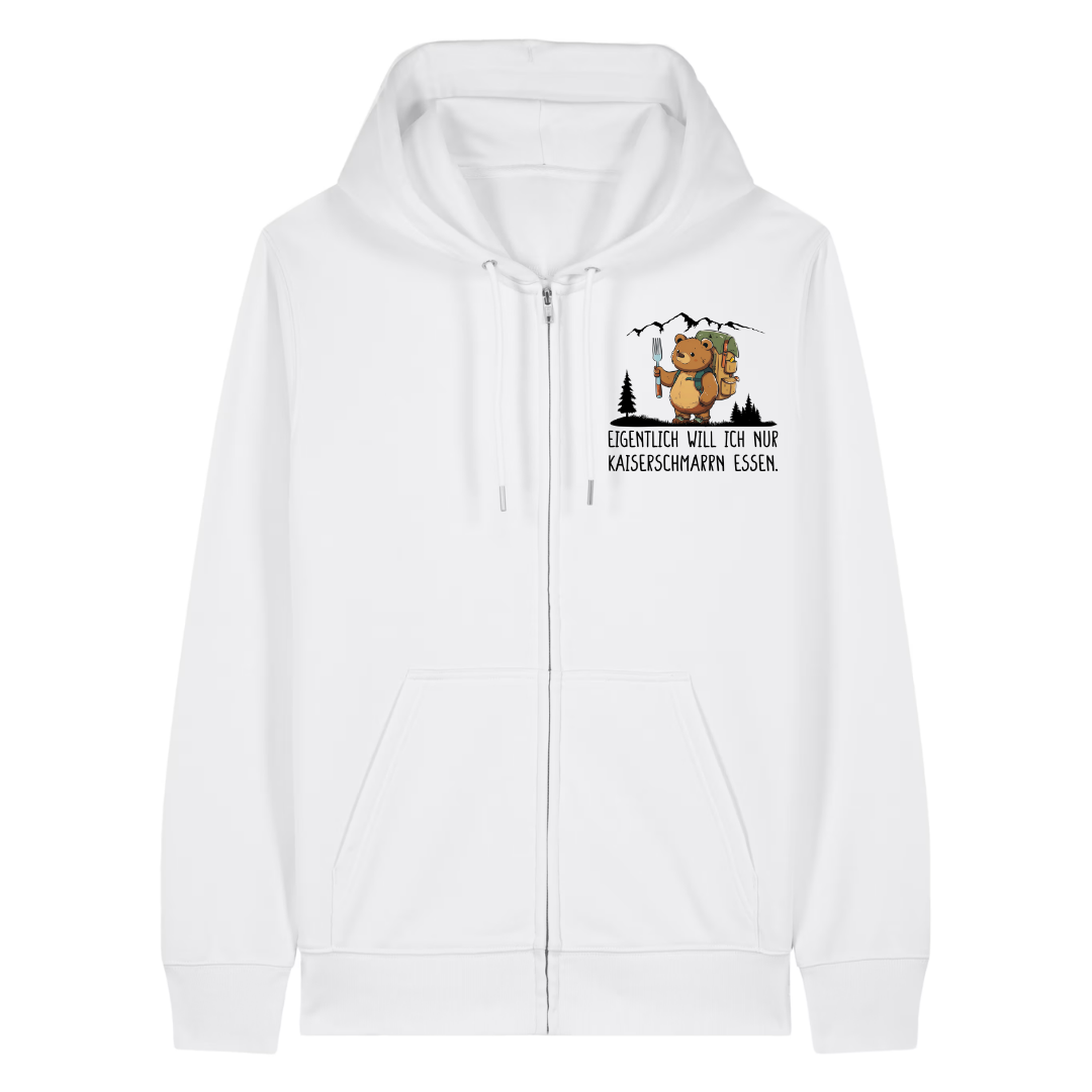 Kaiserbär Zipper Hoodie Weiß Front