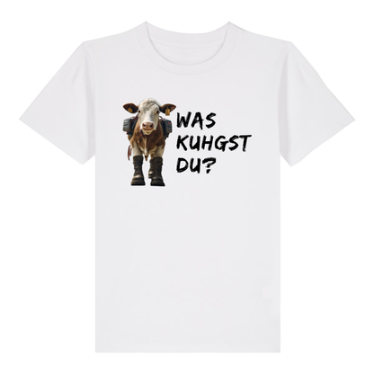 Kuhgst Du Kinder T-Shirt Weiß Front