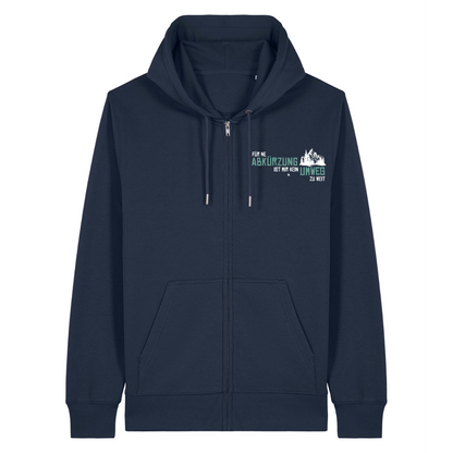 Abkürzung Zipper Hoodie Navy Front