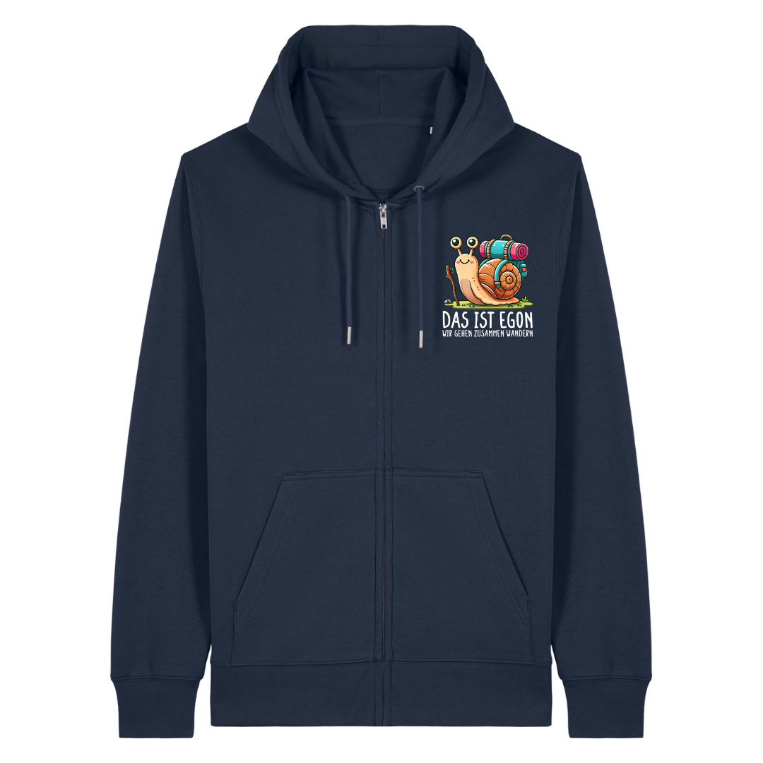 EGON Zipper Hoodie Navy Front