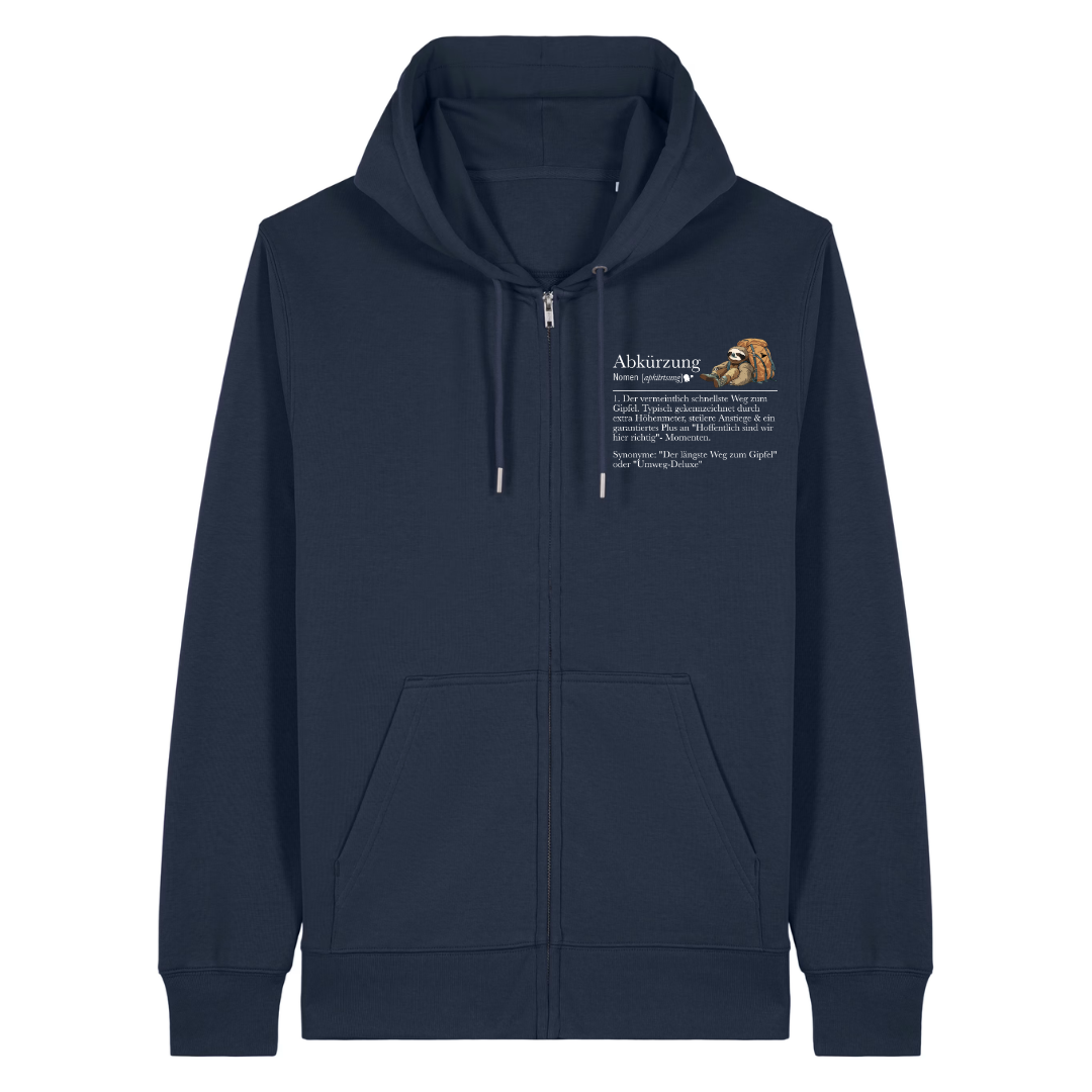 Meine Abkürzung Zipper Hoodie Navy Front