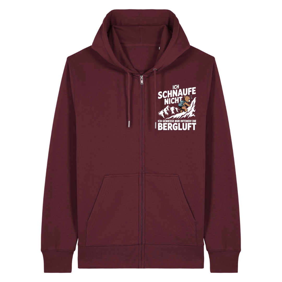 Bergluft Zipper Hoodie Burgunder Front