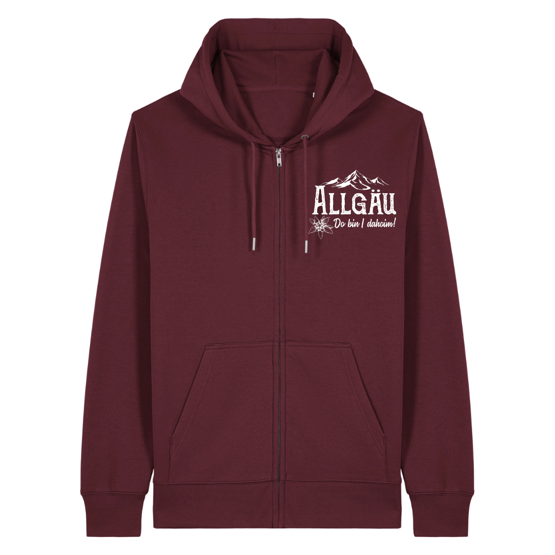 Dahoim Zipper Hoodie Burgunder Front