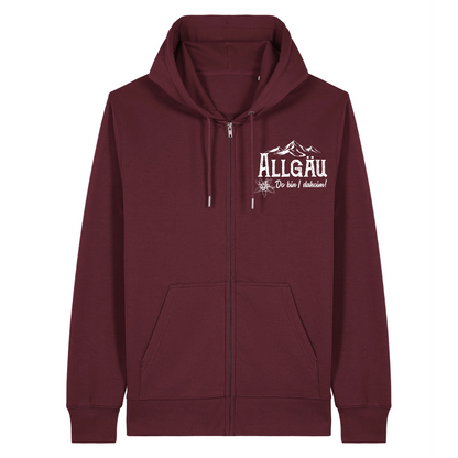 Dahoim Zipper Hoodie Burgunder Front