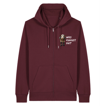 Kuhgst Du Zipper Hoodie Burgunder Front