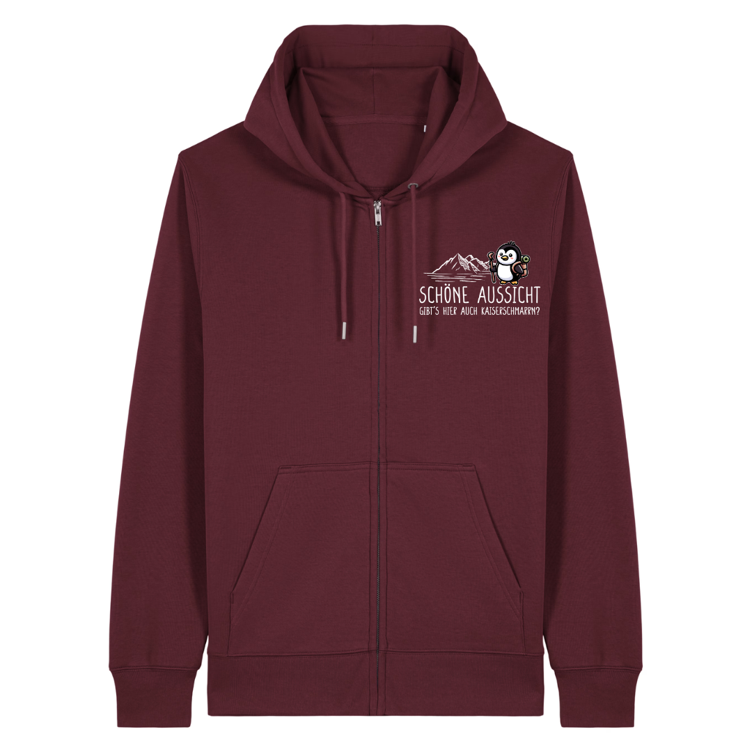 Schöne Aussicht Zipper Hoodie Burgunder Front