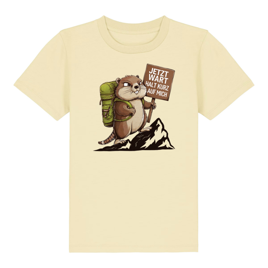 Warte Kurz Kinder T-Shirt Butter Front