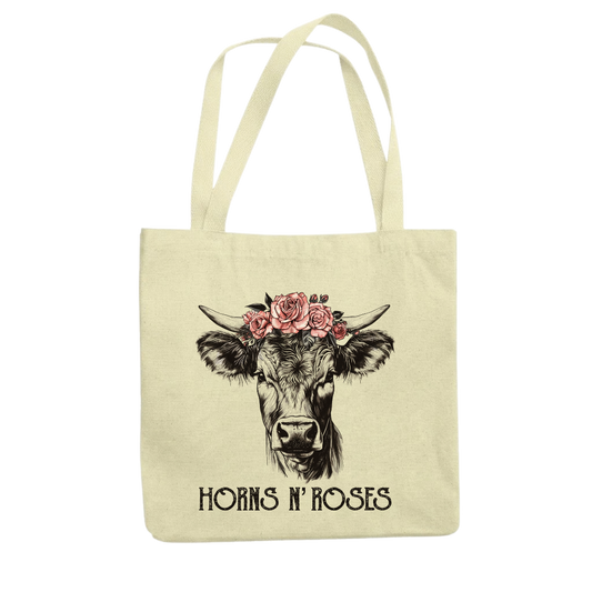Tragetasche beige – Horns N Roses