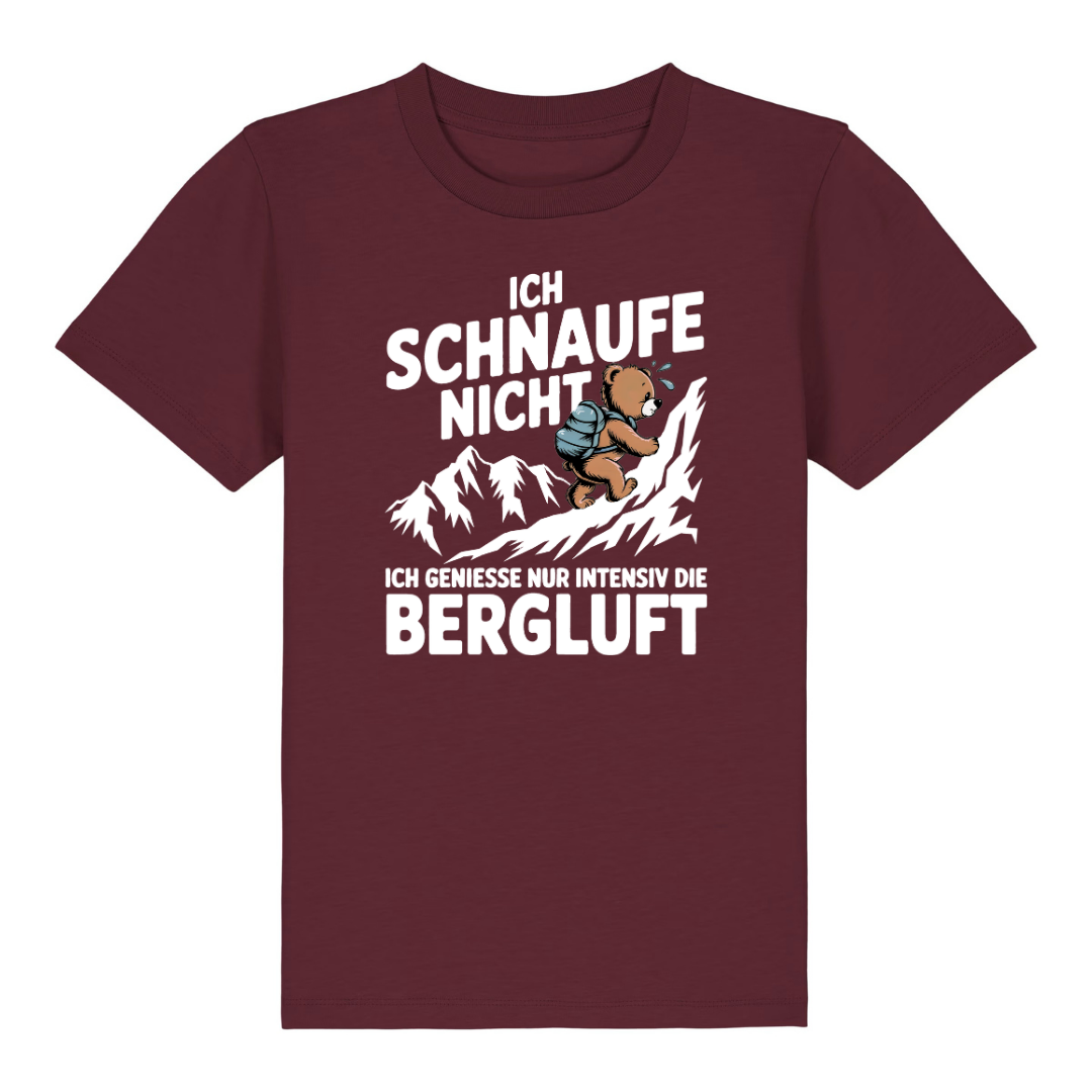 Bergluft Kinder T-Shirt Burgunder Front