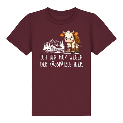Kässpätzle Kinder T-Shirt Burgunder Front