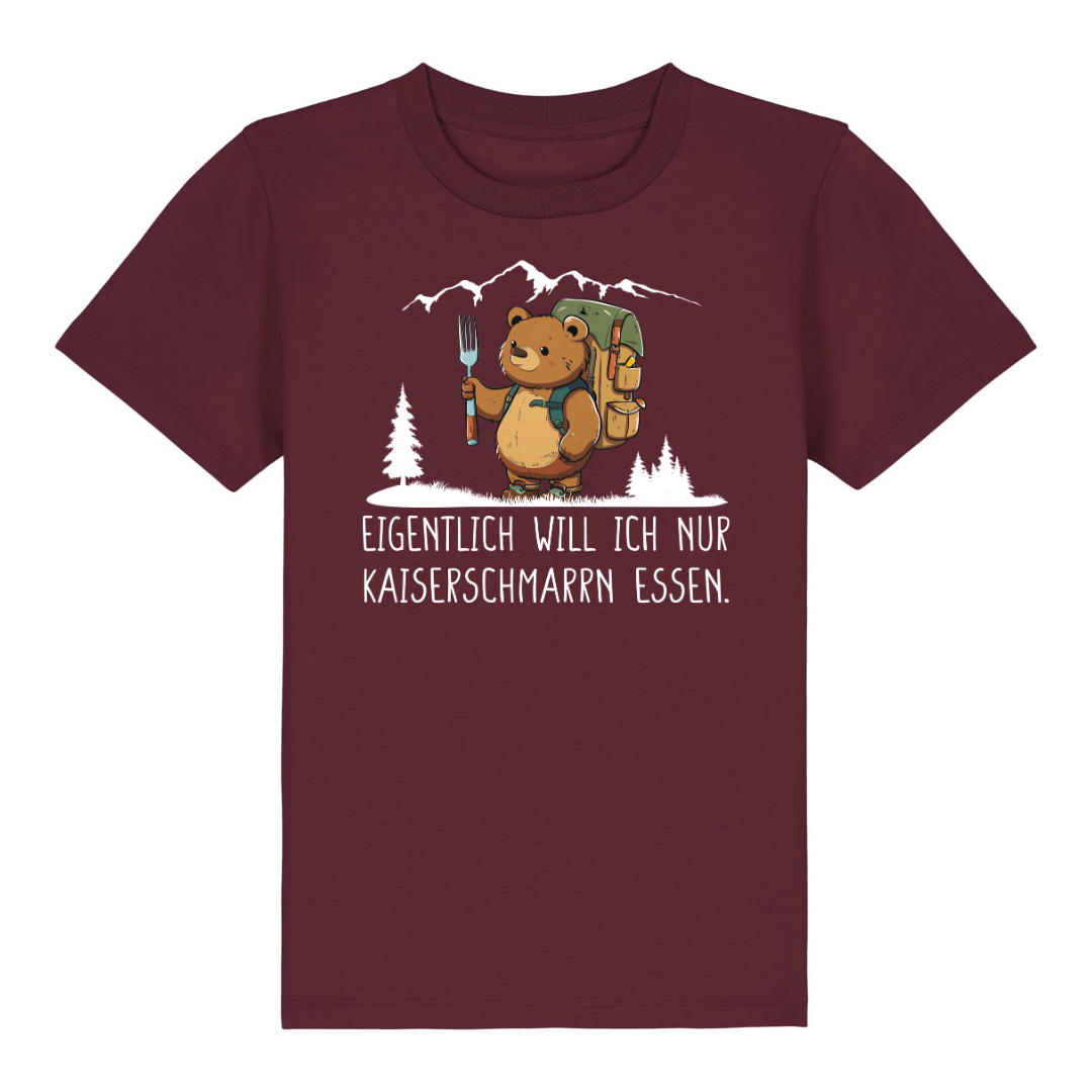 Kaiserbär Kinder T-Shirt Burgunder Front