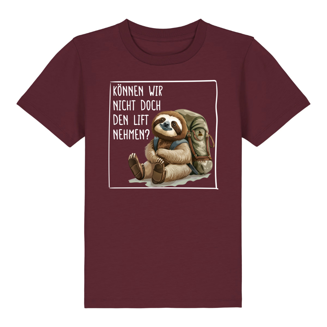 Lift Kinder T-Shirt Burgunder Front