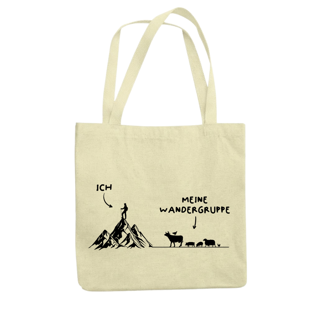 Tragetasche beige – Meine Wandergruppe