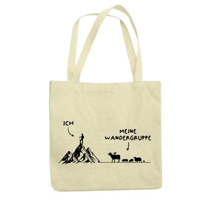 Tragetasche beige – Meine Wandergruppe