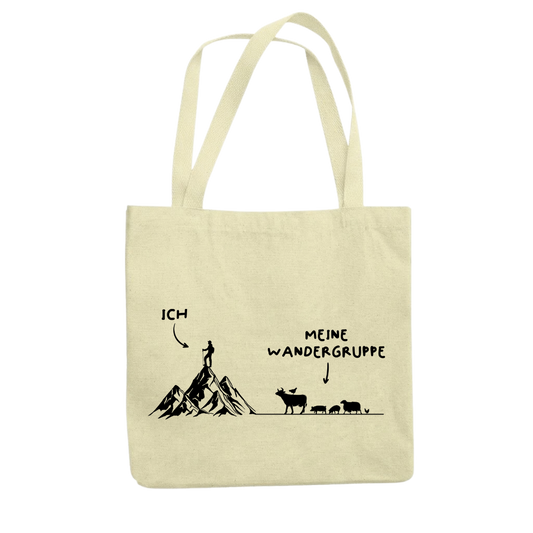 Tragetasche beige – Meine Wandergruppe