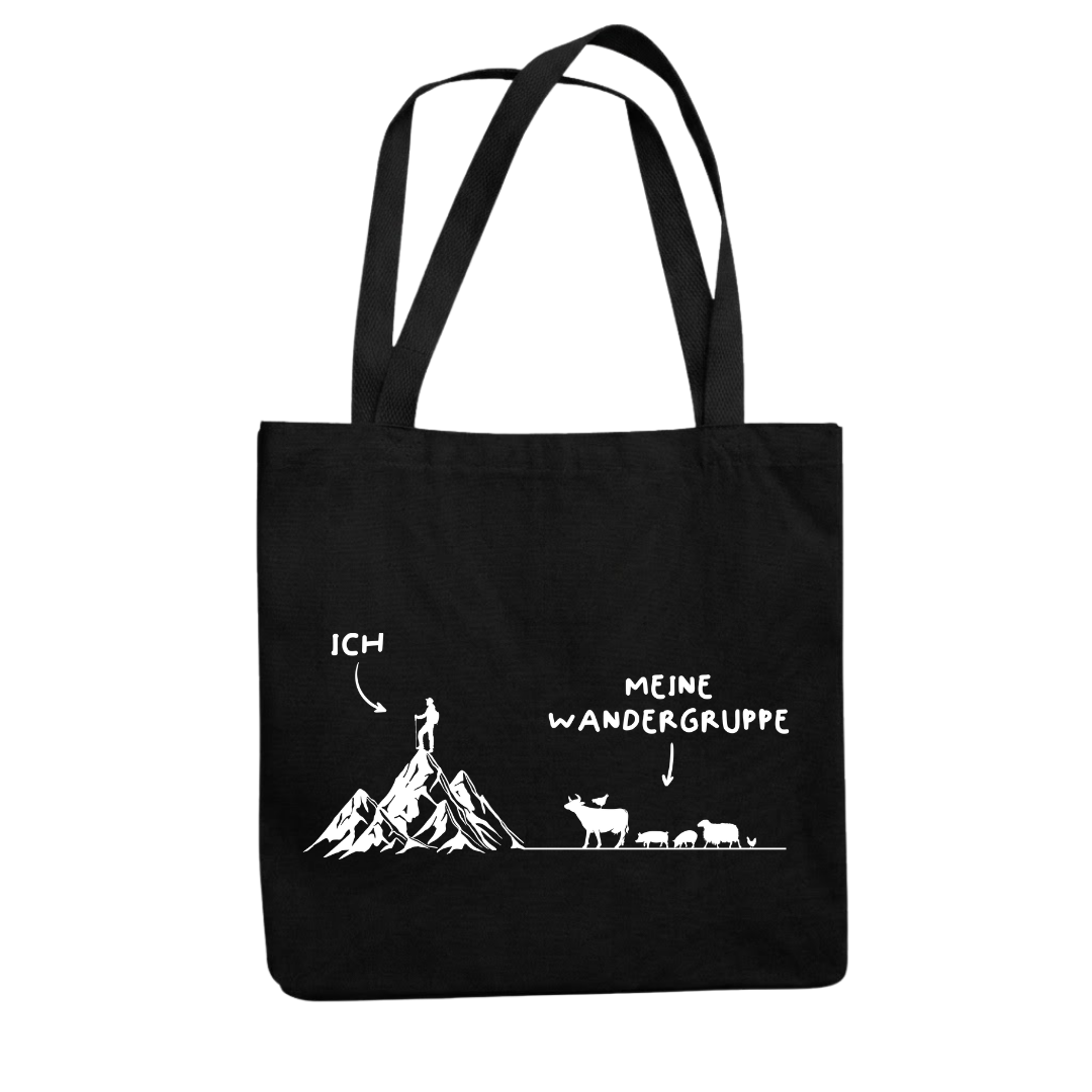 Tragetasche schwarz – Meine Wandergruppe