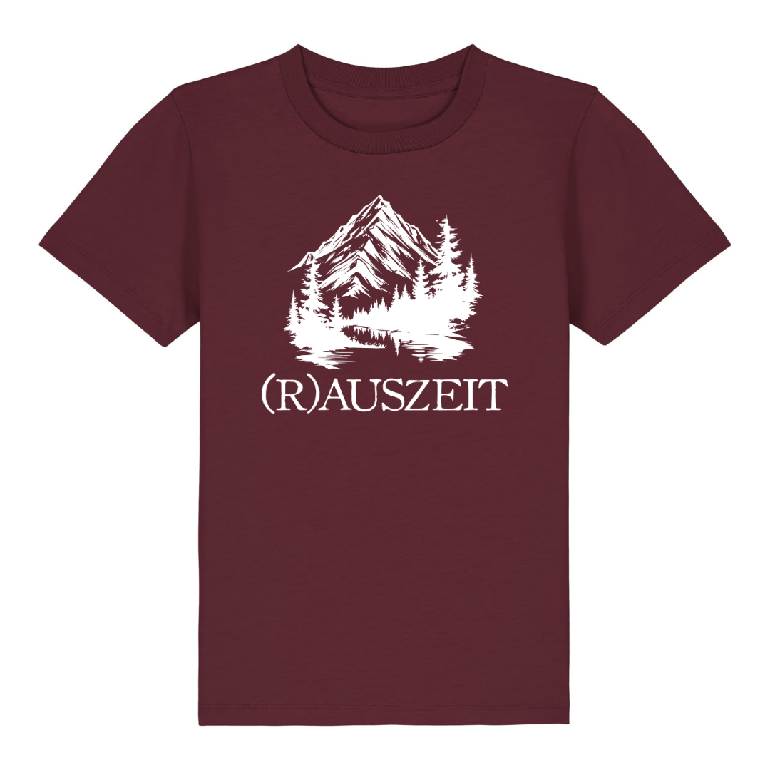 Rauszeit Kinder T-Shirt Burgunder Front