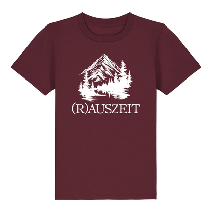 Rauszeit Kinder T-Shirt Burgunder Front